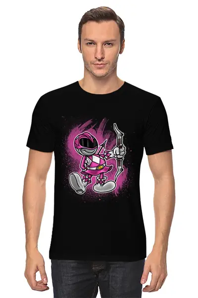 Заказать мужскую футболку в Москве. Футболка классическая Розовый Рейнджер от printik - готовые дизайны и нанесение принтов.