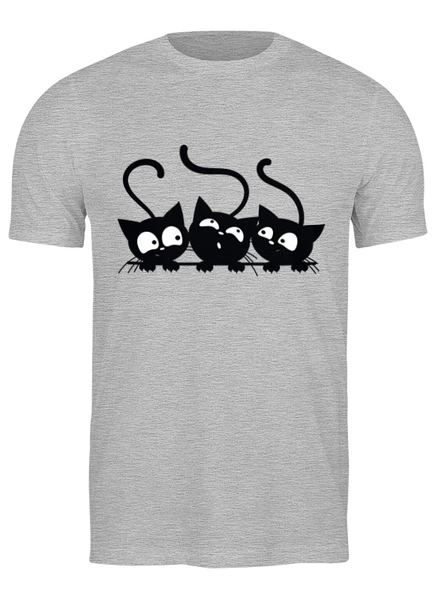 Заказать мужскую футболку в Москве. Футболка классическая Три котёнка от skynatural - готовые дизайны и нанесение принтов.
