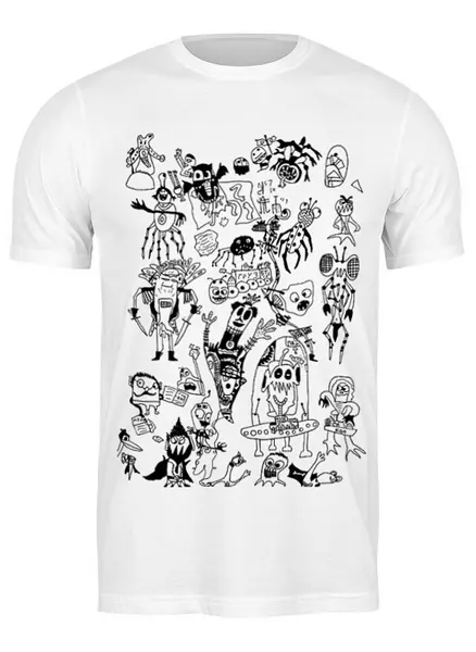 Заказать мужскую футболку в Москве. Футболка классическая Монстрики 2 от mashrooms - готовые дизайны и нанесение принтов.