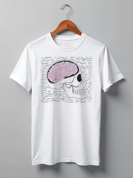 Заказать мужскую футболку в Москве. Футболка классическая Skulls от oneredfoxstore@gmail.com - готовые дизайны и нанесение принтов.