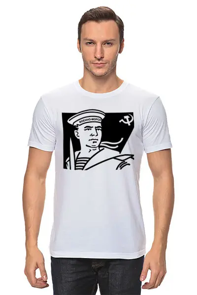 Заказать мужскую футболку в Москве. Футболка классическая Футболка ВМФ от Re  Tyan - готовые дизайны и нанесение принтов.