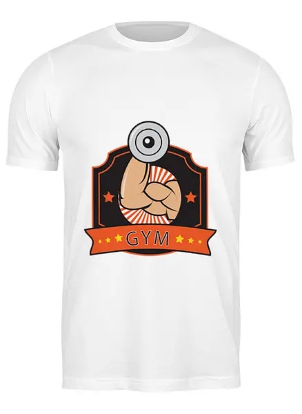 Заказать мужскую футболку в Москве. Футболка классическая IRON GYM от trend - готовые дизайны и нанесение принтов.