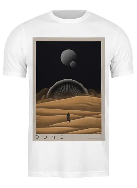 Заказать мужскую футболку в Москве. Футболка классическая Дюна / Dune от kino.printio.ru - готовые дизайны и нанесение принтов.