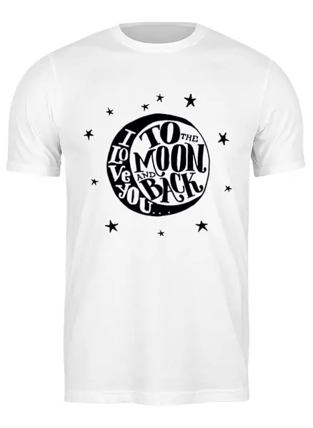 Заказать мужскую футболку в Москве. Футболка классическая To the moon от Kostya  - готовые дизайны и нанесение принтов.