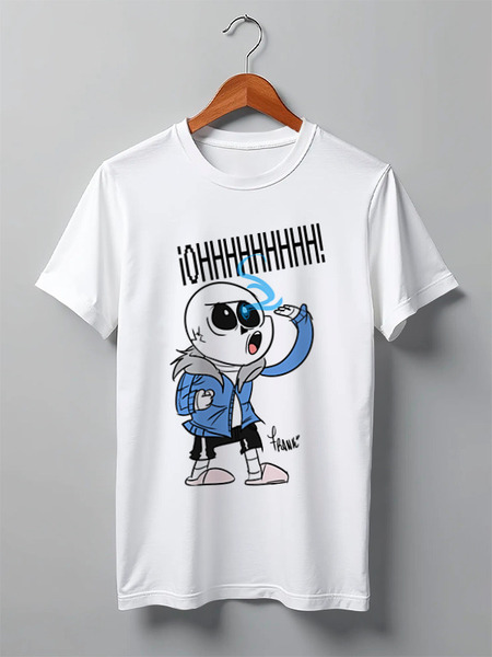 Заказать мужскую футболку в Москве. Футболка классическая Санс из Undertale  от cherdantcev - готовые дизайны и нанесение принтов.