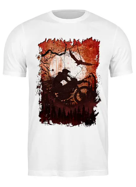 Заказать мужскую футболку в Москве. Футболка классическая Dirt Rider от oneredfoxstore@gmail.com - готовые дизайны и нанесение принтов.