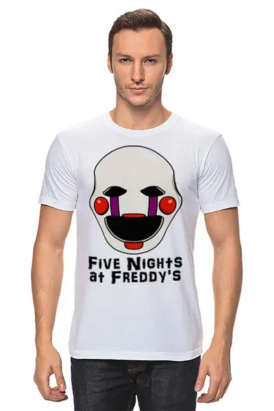 Заказать мужскую футболку в Москве. Футболка классическая Five Nights At Freddy's от vista12761@rambler.ru - готовые дизайны и нанесение принтов.