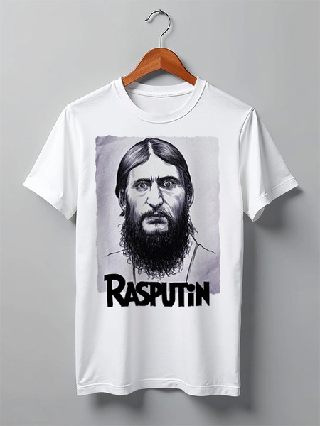 Заказать мужскую футболку в Москве. Футболка классическая Rasputin от Leichenwagen - готовые дизайны и нанесение принтов.