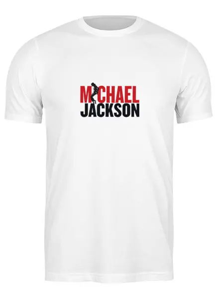 Заказать мужскую футболку в Москве. Футболка классическая Michael Jackson от Fedor - готовые дизайны и нанесение принтов.