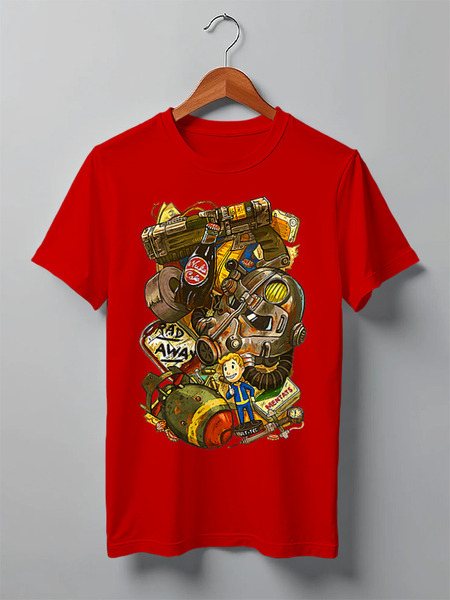 Заказать мужскую футболку в Москве. Футболка классическая Fallout Design от balden - готовые дизайны и нанесение принтов.