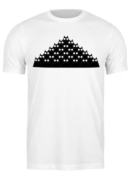 Заказать мужскую футболку в Москве. Футболка классическая Cats Here от oneredfoxstore@gmail.com - готовые дизайны и нанесение принтов.