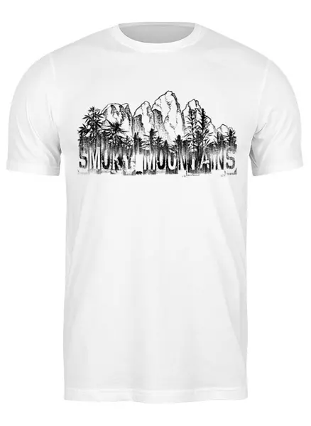 Заказать мужскую футболку в Москве. Футболка классическая  Smoky Mountains от oneredfoxstore@gmail.com - готовые дизайны и нанесение принтов.