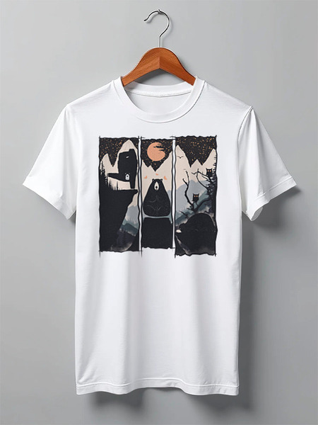 Заказать мужскую футболку в Москве. Футболка классическая Wild Yoga Bears от oneredfoxstore@gmail.com - готовые дизайны и нанесение принтов.
