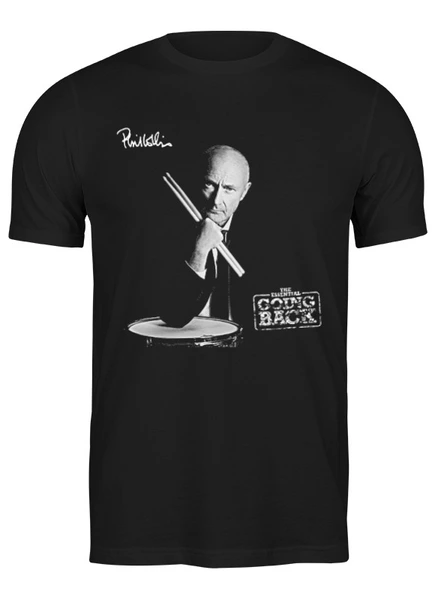 Заказать мужскую футболку в Москве. Футболка классическая Phil Collins  от Print design  - готовые дизайны и нанесение принтов.