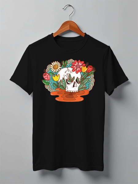 Заказать мужскую футболку в Москве. Футболка классическая Skulls от oneredfoxstore@gmail.com - готовые дизайны и нанесение принтов.