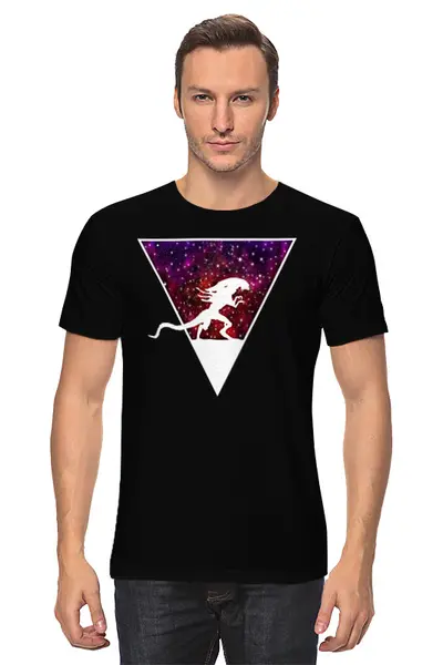 Заказать мужскую футболку в Москве. Футболка классическая Aliens от oneredfoxstore@gmail.com - готовые дизайны и нанесение принтов.