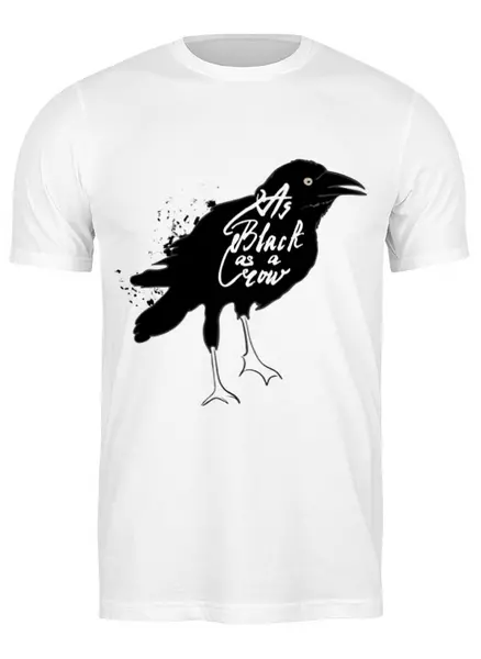 Заказать мужскую футболку в Москве. Футболка классическая Black crow от frau - готовые дизайны и нанесение принтов.