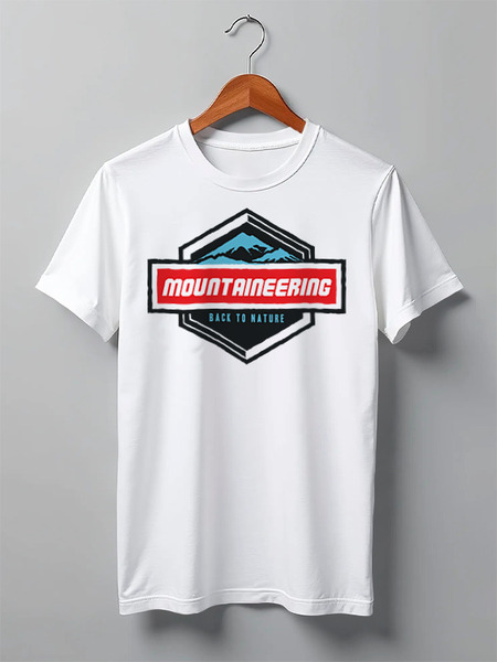 Заказать мужскую футболку в Москве. Футболка классическая Mountains от oneredfoxstore@gmail.com - готовые дизайны и нанесение принтов.