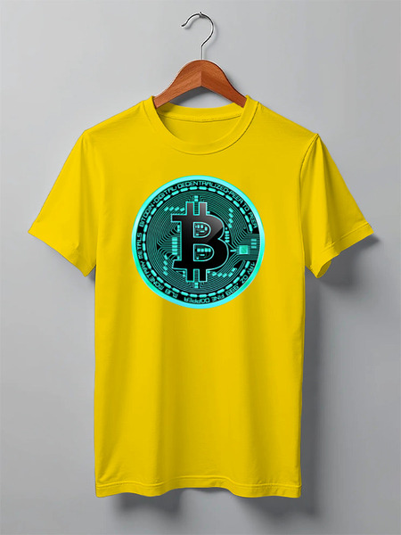 Заказать мужскую футболку в Москве. Футболка классическая ✿BITCOIN✿ от balden - готовые дизайны и нанесение принтов.
