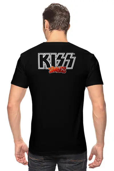 Заказать мужскую футболку в Москве. Футболка классическая KISS Zombies от balden - готовые дизайны и нанесение принтов.