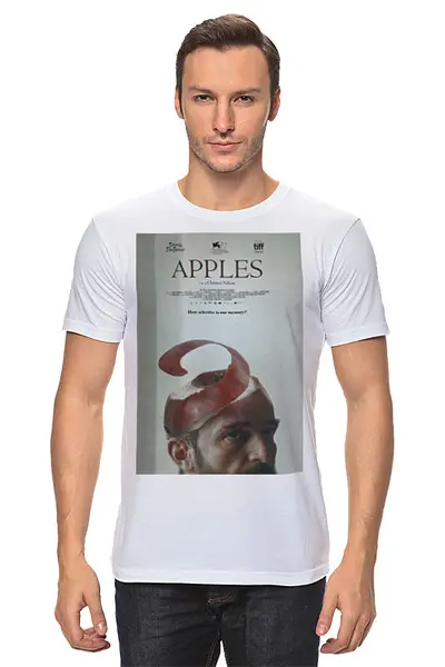 Заказать мужскую футболку в Москве. Футболка классическая Яблоки / Apples от kino.printio.ru - готовые дизайны и нанесение принтов.