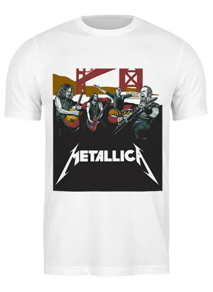 Заказать мужскую футболку в Москве. Футболка классическая Metallica от Fedor - готовые дизайны и нанесение принтов.