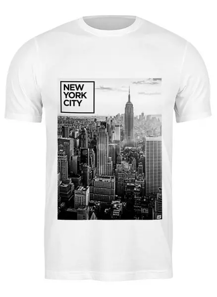 Заказать мужскую футболку в Москве. Футболка классическая Нью-Йорк. от acidhouses - готовые дизайны и нанесение принтов.