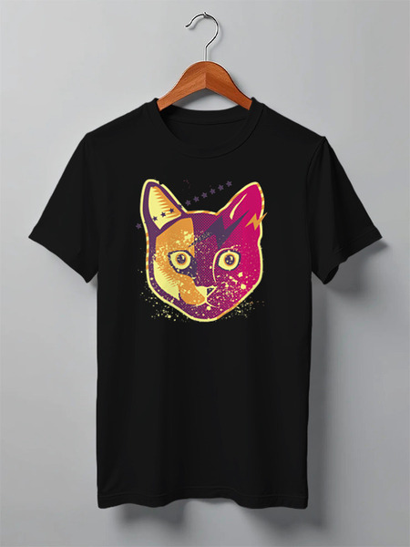 Заказать мужскую футболку в Москве. Футболка классическая Cats Here от oneredfoxstore@gmail.com - готовые дизайны и нанесение принтов.