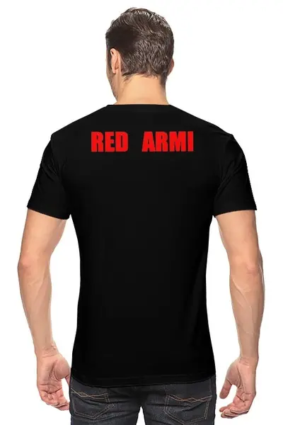 Заказать мужскую футболку в Москве. Футболка классическая красная армия от аффиногенов - готовые дизайны и нанесение принтов.