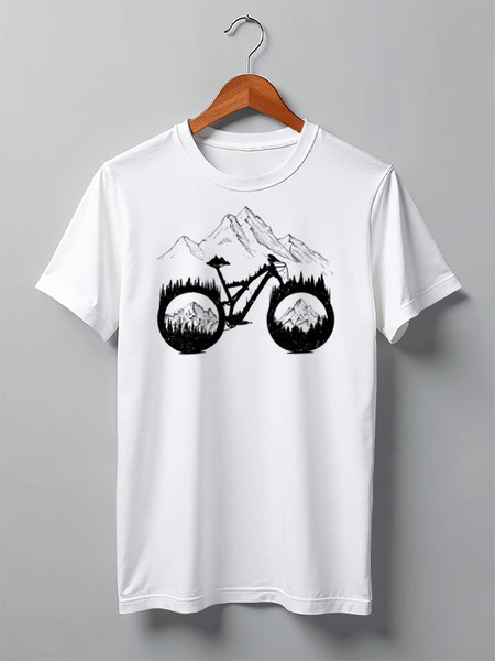 Заказать мужскую футболку в Москве. Футболка классическая Enduro Mountains от oneredfoxstore@gmail.com - готовые дизайны и нанесение принтов.