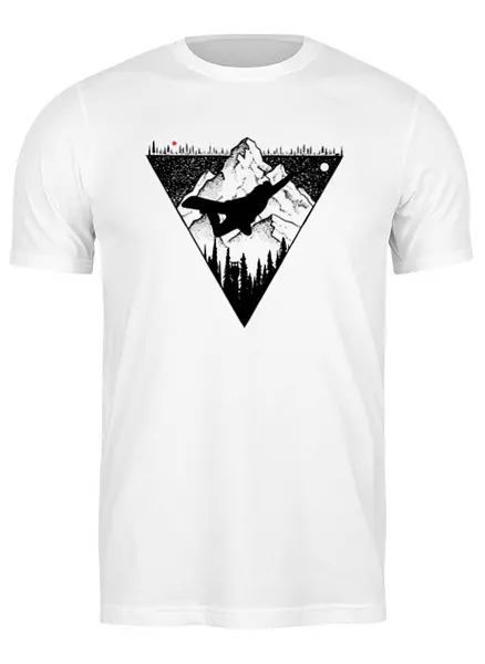Заказать мужскую футболку в Москве. Футболка классическая Mountain от oneredfoxstore@gmail.com - готовые дизайны и нанесение принтов.