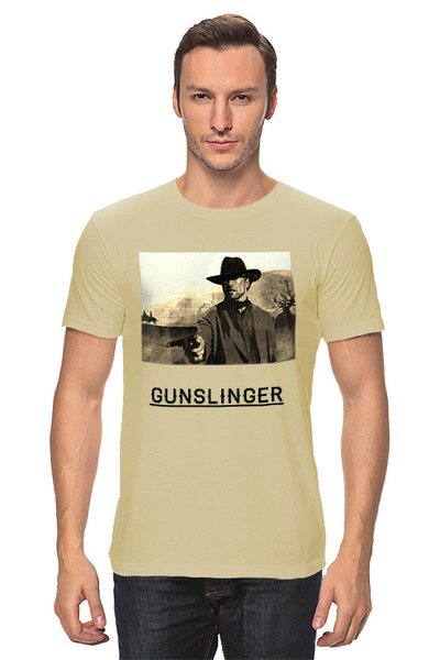 Заказать мужскую футболку в Москве. Футболка классическая Gunslinger от Александр  - готовые дизайны и нанесение принтов.