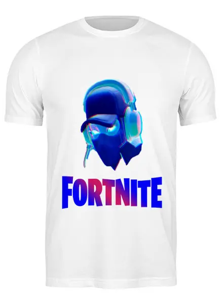 Заказать мужскую футболку в Москве. Футболка классическая Fortnite от  PRO_DESIGN - готовые дизайны и нанесение принтов.