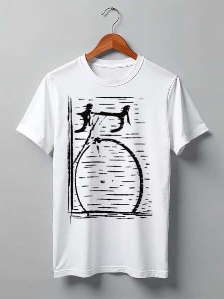 Заказать мужскую футболку в Москве. Футболка классическая Bike Wind от oneredfoxstore@gmail.com - готовые дизайны и нанесение принтов.