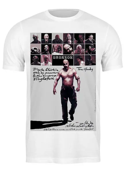 Заказать мужскую футболку в Москве. Футболка классическая Бронсон / Bronson от kino.printio.ru - готовые дизайны и нанесение принтов.