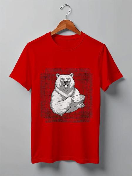 Заказать мужскую футболку в Москве. Футболка классическая polar bear от stepan gilev - готовые дизайны и нанесение принтов.