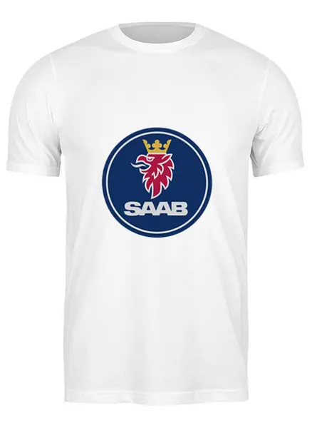 Заказать мужскую футболку в Москве. Футболка классическая SAAB  от DESIGNER   - готовые дизайны и нанесение принтов.