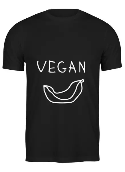 Заказать мужскую футболку в Москве. Футболка классическая vegan от Vadim Koval - готовые дизайны и нанесение принтов.