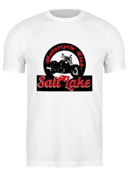 Заказать мужскую футболку в Москве. Футболка классическая salt lake от okonit - готовые дизайны и нанесение принтов.