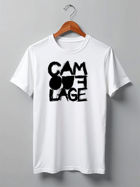 Заказать мужскую футболку в Москве. Футболка классическая Camouflage band LOGO от Black Pimpf - готовые дизайны и нанесение принтов.