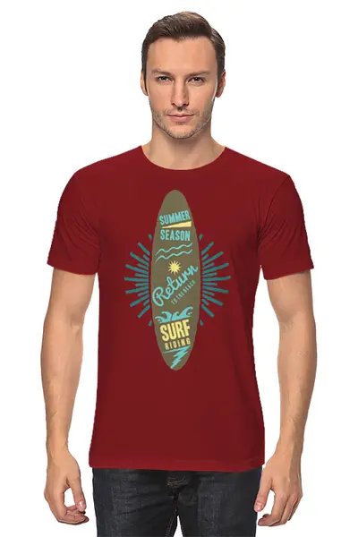 Заказать мужскую футболку в Москве. Футболка классическая Mountains от oneredfoxstore@gmail.com - готовые дизайны и нанесение принтов.