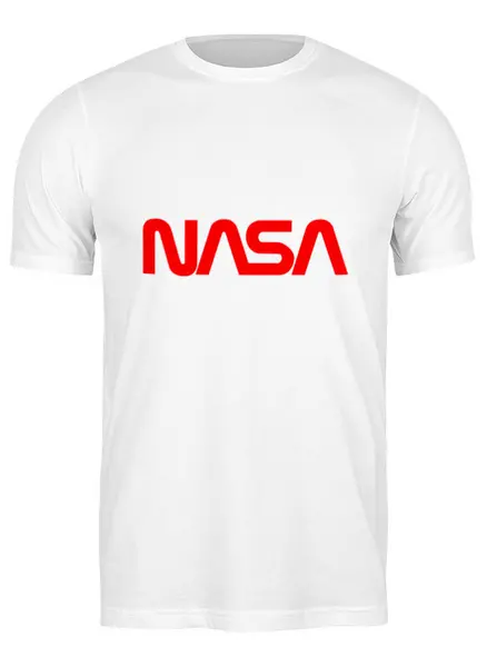 Заказать мужскую футболку в Москве. Футболка классическая NASA  от DESIGNER   - готовые дизайны и нанесение принтов.