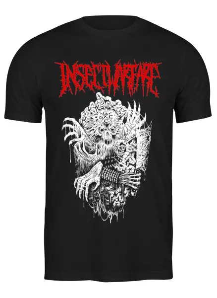 Заказать мужскую футболку в Москве. Футболка классическая Insect Warfare Band от Leichenwagen - готовые дизайны и нанесение принтов.