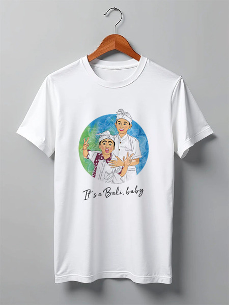 Заказать мужскую футболку в Москве. Футболка классическая It's a Bali, baby! от Artem Bali - готовые дизайны и нанесение принтов.