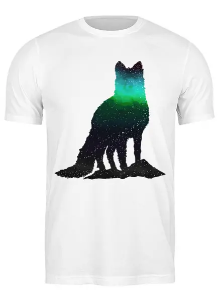 Заказать мужскую футболку в Москве. Футболка классическая Fox Here от oneredfoxstore@gmail.com - готовые дизайны и нанесение принтов.