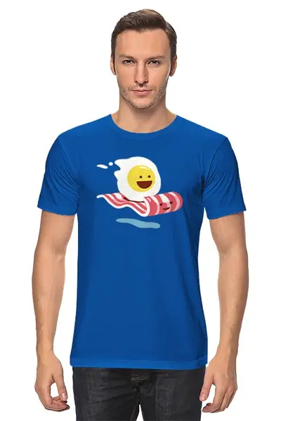 Заказать мужскую футболку в Москве. Футболка классическая MAGIC BACON RIDE от ANDREI M - готовые дизайны и нанесение принтов.