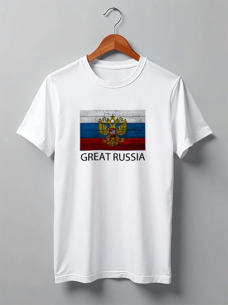 Заказать мужскую футболку в Москве. Футболка классическая Great Russia 6 от Great Russia - готовые дизайны и нанесение принтов.