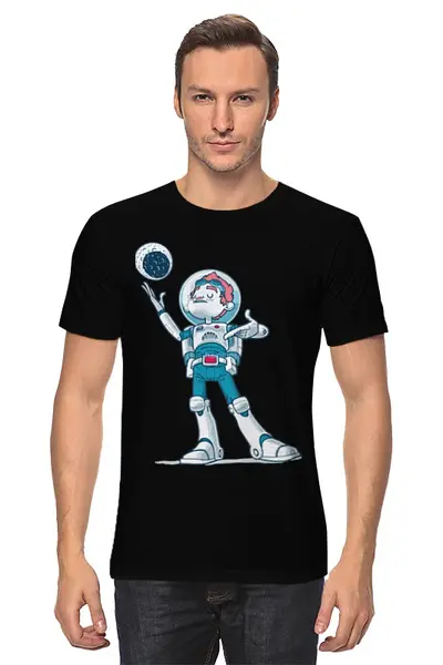 Заказать мужскую футболку в Москве. Футболка классическая ASTROBOY / Астронавт от crash - готовые дизайны и нанесение принтов.