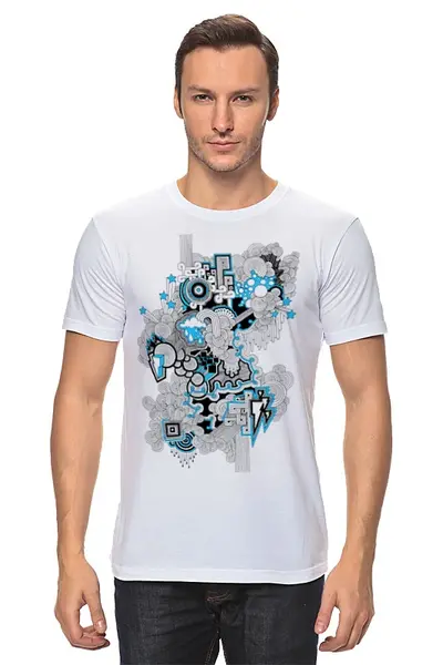 Заказать мужскую футболку в Москве. Футболка классическая Радуга от printik - готовые дизайны и нанесение принтов.