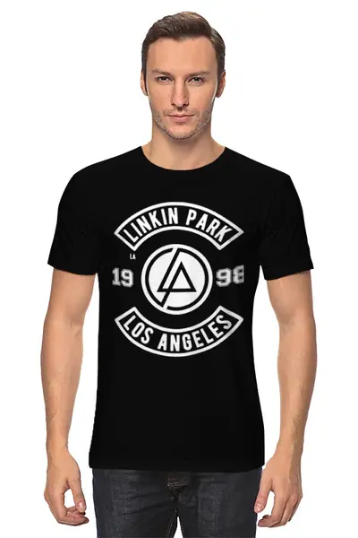 Заказать мужскую футболку в Москве. Футболка классическая Linkin Park от geekbox - готовые дизайны и нанесение принтов.